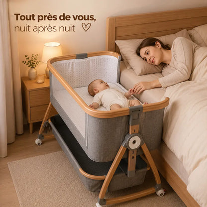 Lit cododo réglable finition bois - Proche de bébé | Lévia