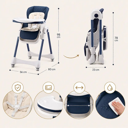 Chaise haute bébé évolutive - Pliable | Léalia