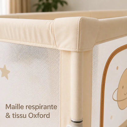 Parc bébé pliable 130×130 cm - Avec tapis | Léapark