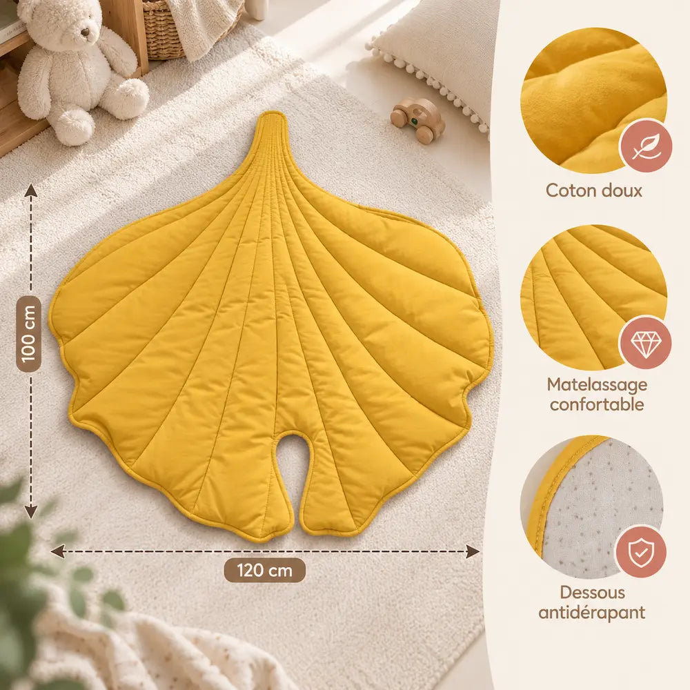 Tapis feuille - Douceur pour bébé | Foléa