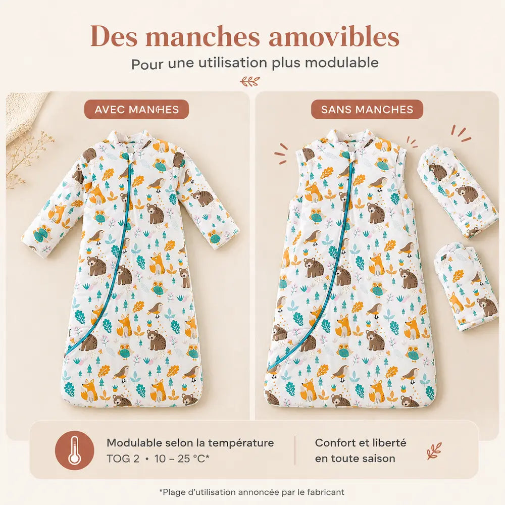 Gigoteuse Bébé TOG 2 - Manches Amovibles | Coconéa