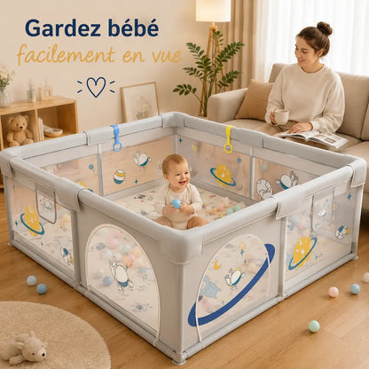 Parc bébé 120×120 cm - Espace sécurisé | Léana