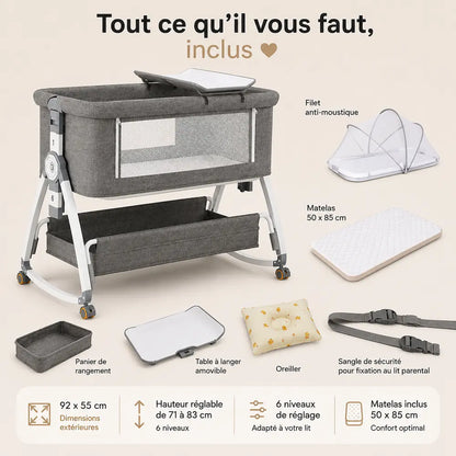 Lit cododo réglable - Bébé tout près | Nuvéa