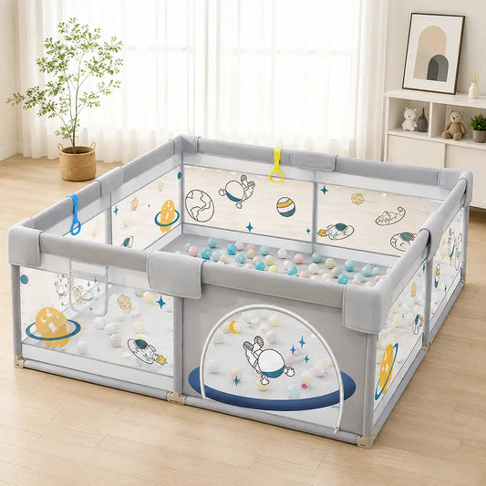 Parc bébé XXL 180×200 cm - Grand espace | Évolia