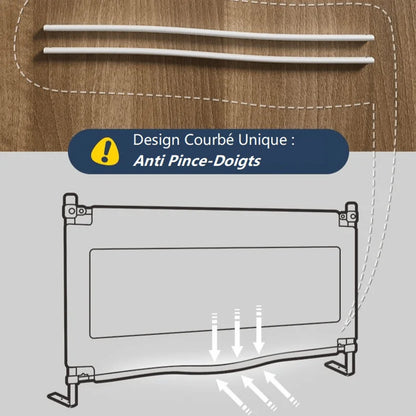 Barrière de lit pour bébé système solaire - Réglable | LéaSafe