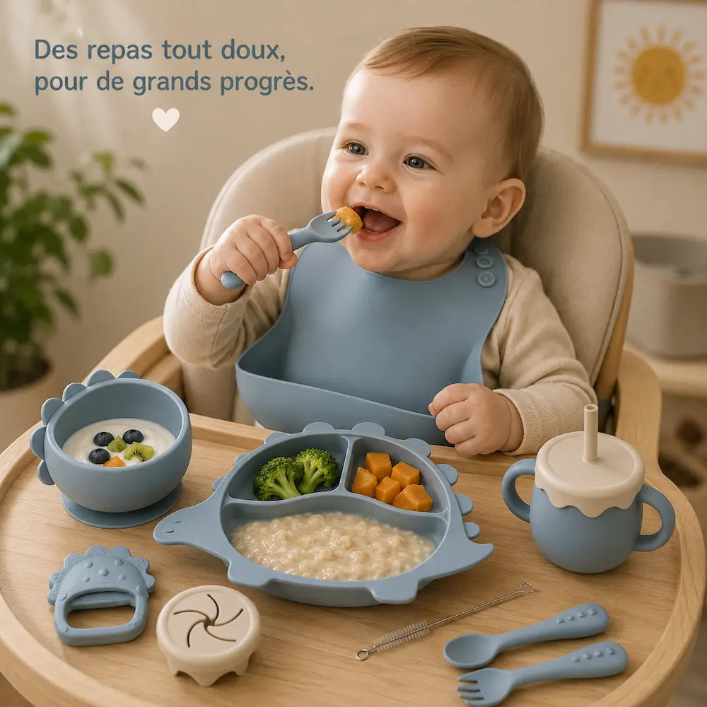 Coffret repas bébé - Vaisselle à ventouse | Léaboo