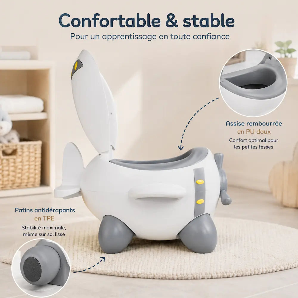 Pot de toilette bébé p’tit avion – Autonomie | Avylo